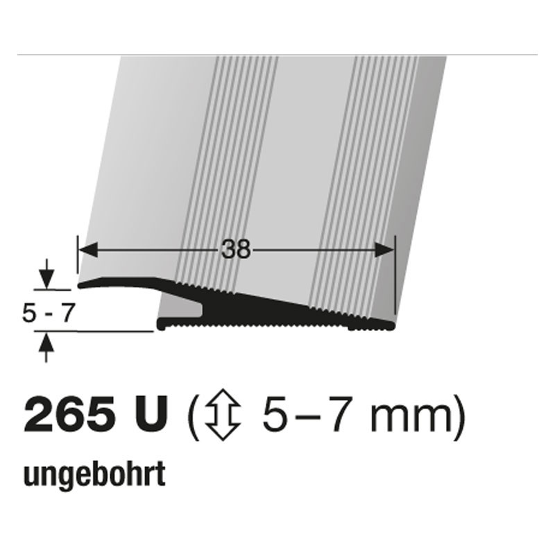 Küberit Alu Rampenprofil Typ 265 U, 270 cm, sand (F9) Küberit Alu Rampenprofil Typ 265 U, 270 cm, sand (F9)