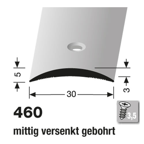 KÜBERIT Alu Übergangsprofil 30 mm Typ 460, 100 cm, bronze (F6)