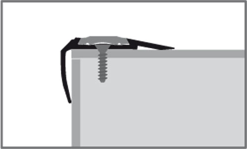 Küberit Treppenkantenprofil Typ 706 A, 250 cm, silber (F4), inkl. Schrauben & Dübel