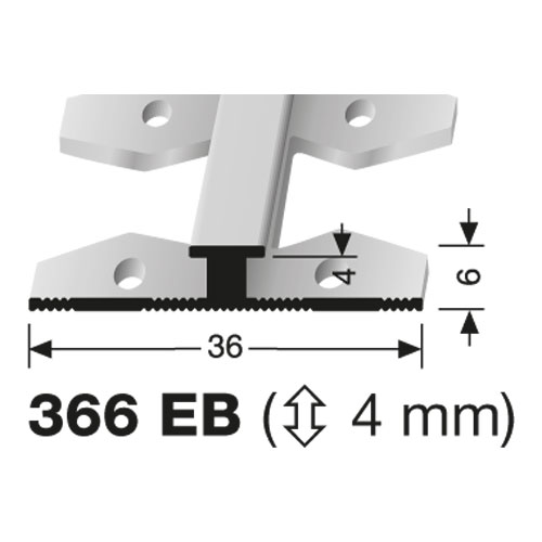 Küberit biegbares Trennprofil Typ 366 EB, 270 cm, silber (F4) Küberit biegbares Trennprofil Typ 366 EB, 270 cm, silber (F4)