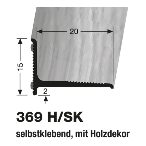 KÜBERIT Alu Abschlussprofil Typ 369HSK 270 cm, Ahorn (H40)