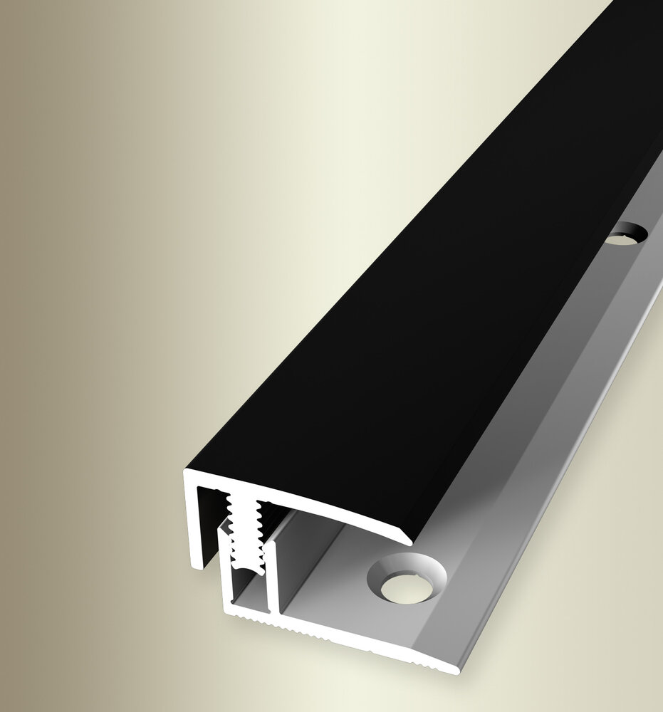 Küberit Abschlussprofil Mono-Clip Typ 557, 100 cm, schwarz (F16) (RAL 9005)