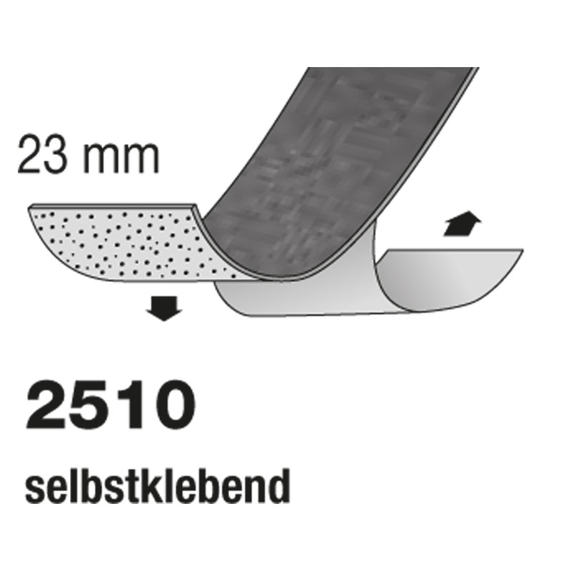 Küberit Gleitschutzeinlage SK, 23 mm glatt ohne Körnung 25 m Rolle, schwarz (GE1) Küberit Gleitschutzeinlage SK, 23 mm glatt ohne Körnung 25 m Rolle, schwarz (GE1)