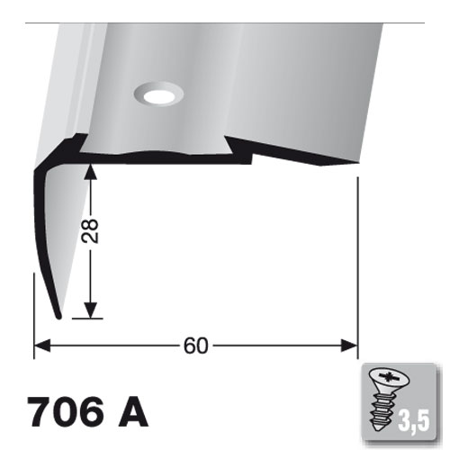 Küberit Alu Winkelprofil Typ 706 A, 250 cm, edelstahloptik (F2) Küberit Alu Winkelprofil Typ 706 A, 250 cm, edelstahloptik (F2)