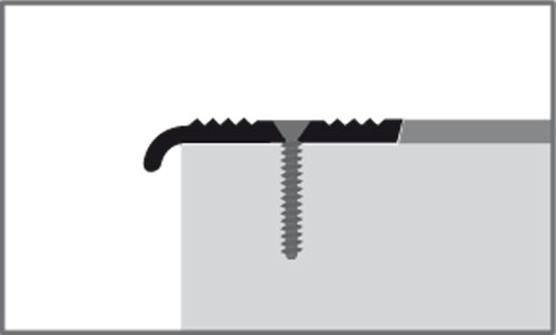 Küberit Abschlussprofil Typ 243, 100 cm, edelstahloptik (F2)