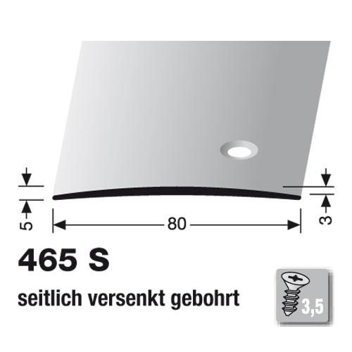 Küberit Übergangsprofil Aluminium 80 mm, Typ 465 S, 270 cm, gold (F5) Küberit Übergangsprofil Aluminium 80 mm, Typ 465 S, 270 cm, gold (F5)