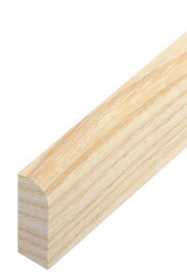 Holz Sockelleiste Eiche 09 x 23 mm, abgerundet, natur lackiert, Längen á 242 cm Holz Sockelleiste Eiche 09 x 23 mm, abgerundet, natur lackiert, Längen á 242 cm