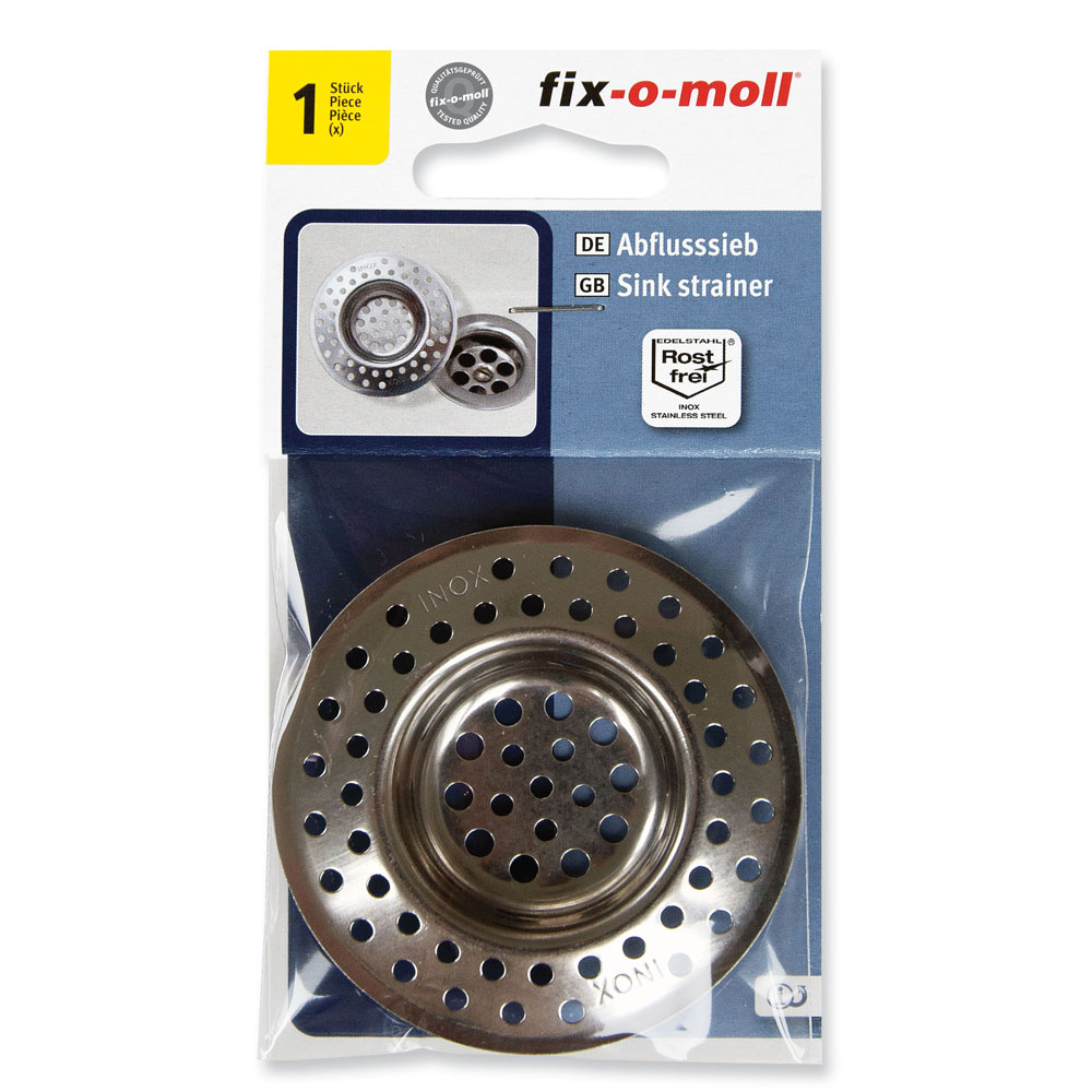 fix-o-moll Abflusssieb Edelstahl Ø 70 mm fix-o-moll Abflusssieb Edelstahl Ø 70 mm