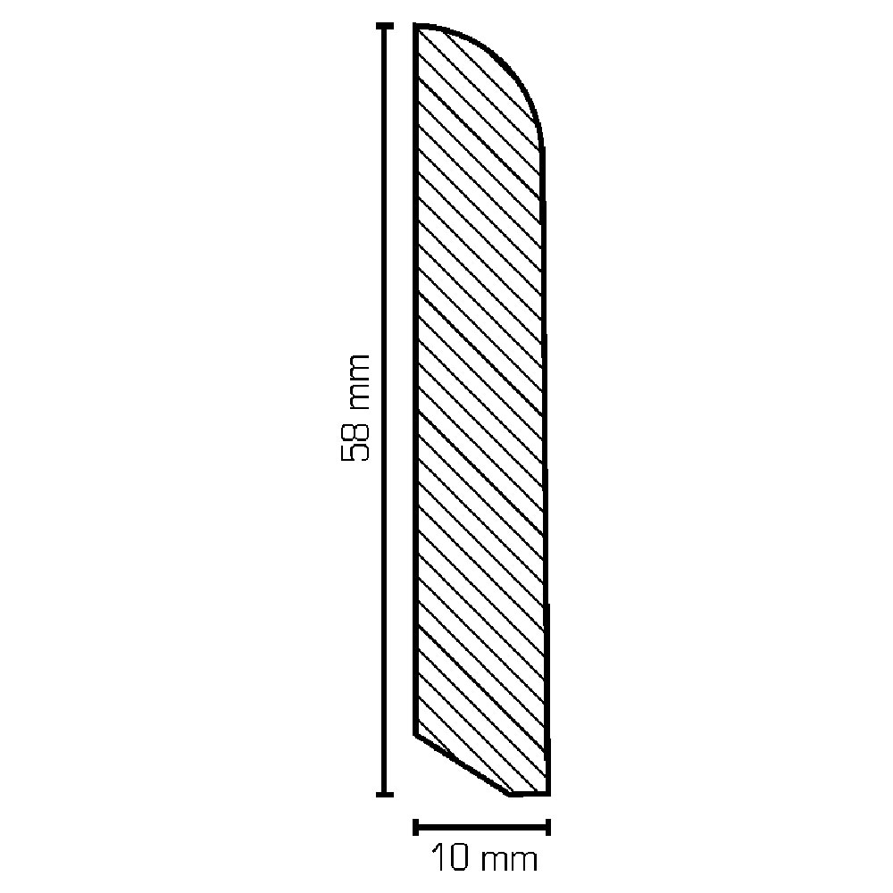 SÜDBROCK Holz Sockelleiste Abachi 10 x 60 mm, natur lackiert, Längen á 240 cm SÜDBROCK Holz Sockelleiste Abachi 10 x 60 mm, natur lackiert, Längen á 240 cm