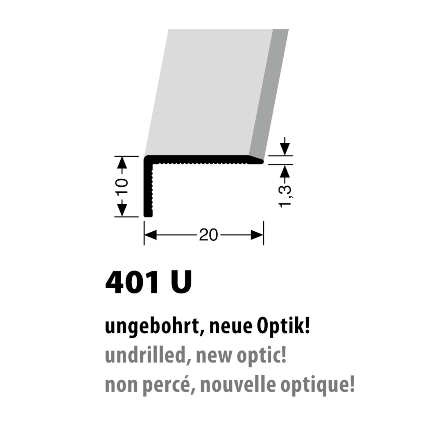 Küberit Blend-Winkel Typ 401, 100 cm, bronze (F6) Küberit Blend-Winkel Typ 401, 100 cm, bronze (F6)