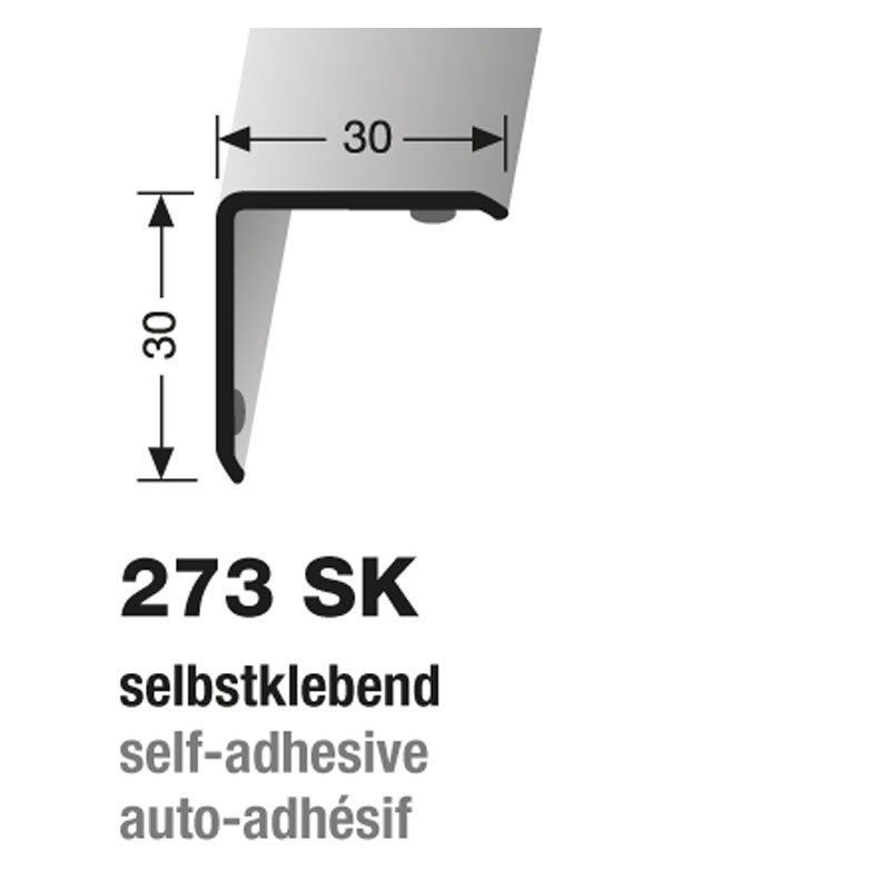 KÜBERIT Eckschutzwinkel 30 x 30 mm Typ 273 SK, 250 cm, edelstahloptik (F2G) KÜBERIT Eckschutzwinkel 30 x 30 mm Typ 273 SK, 250 cm, edelstahloptik (F2G)