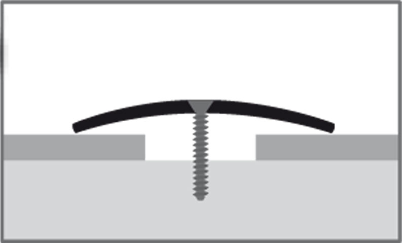 Küberit Übergangsprofil 20 mm, Typ 471, 270 cm, edelstahl gebürstet (F8G)