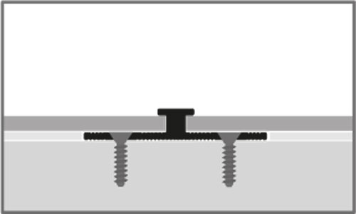 Küberit biegbares Trennprofil Typ 366 EB, 270 cm, silber (F4)