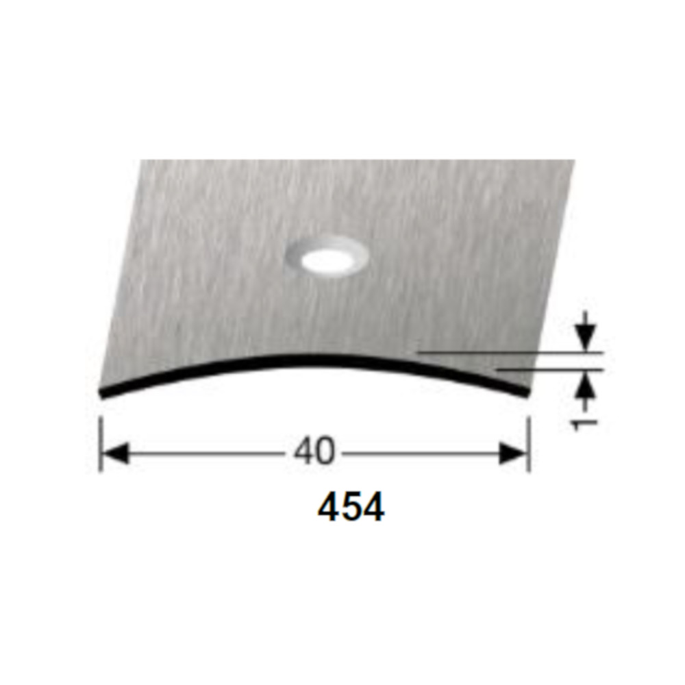 KÜBERIT Übergangsprofil 40 mm Typ 454, 100 cm, edelstahl gebürstet (F8G) KÜBERIT Übergangsprofil 40 mm Typ 454, 100 cm, edelstahl gebürstet (F8G)
