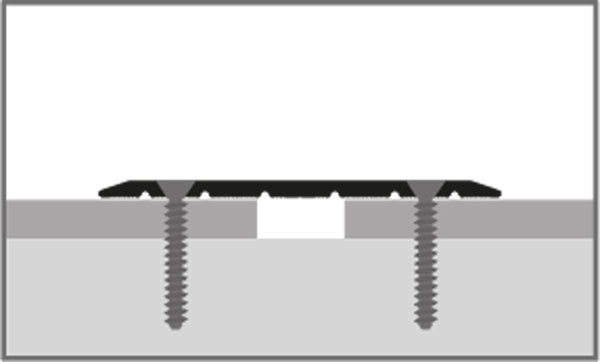 Küberit Alu Übergangsprofil 80 mm Typ 444, 90 cm, bronze (F6)