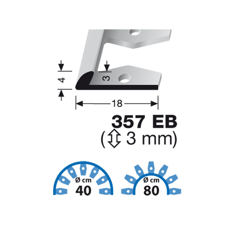 Küberit einfach biegbares Einfassprofil Typ 357 EB, 250 cm, silber (F4) Küberit einfach biegbares Einfassprofil Typ 357 EB, 250 cm, silber (F4)