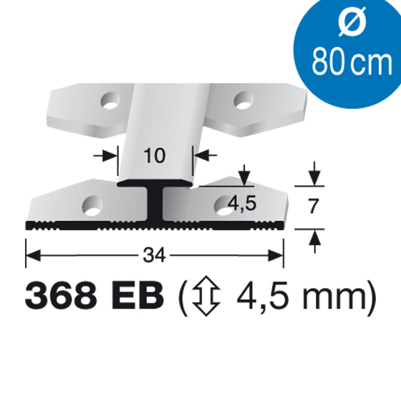 Küberit biegbares Trennprofil Typ 368 EB, 270 cm, silber (F4) Küberit biegbares Trennprofil Typ 368 EB, 270 cm, silber (F4)