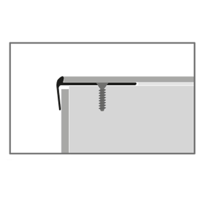 Küberit Alu Treppenkantenprofil Typ 861, 500 cm, edelstahloptik (F2)