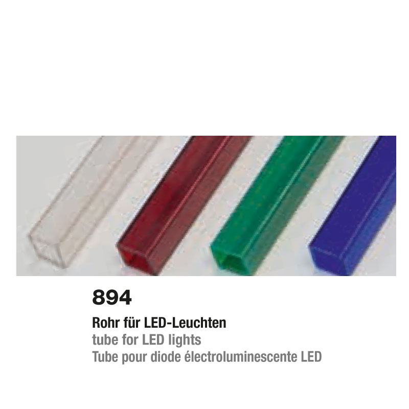 Küberit Rohr für LED-Leuchten für Treppenkanten Typ 890 & Typ 891, 200 cm, klar
