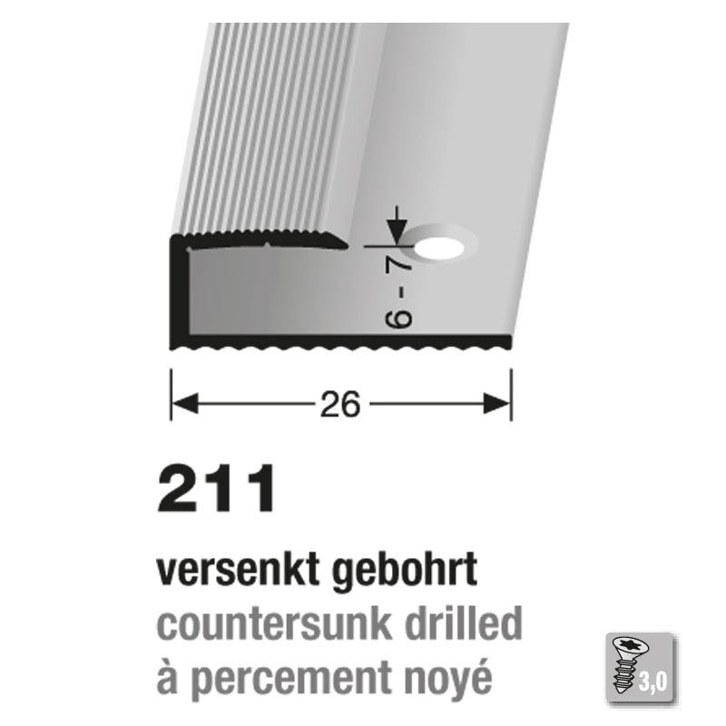 Küberit Alu Einfassprofil Typ 211, 90 cm, edelstahloptik (F2) Küberit Alu Einfassprofil Typ 211, 90 cm, edelstahloptik (F2)