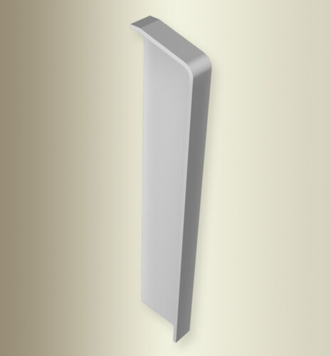 Küberit Endstück rechts Typ 928 ER, Kunststoff lackiert silber (F4)