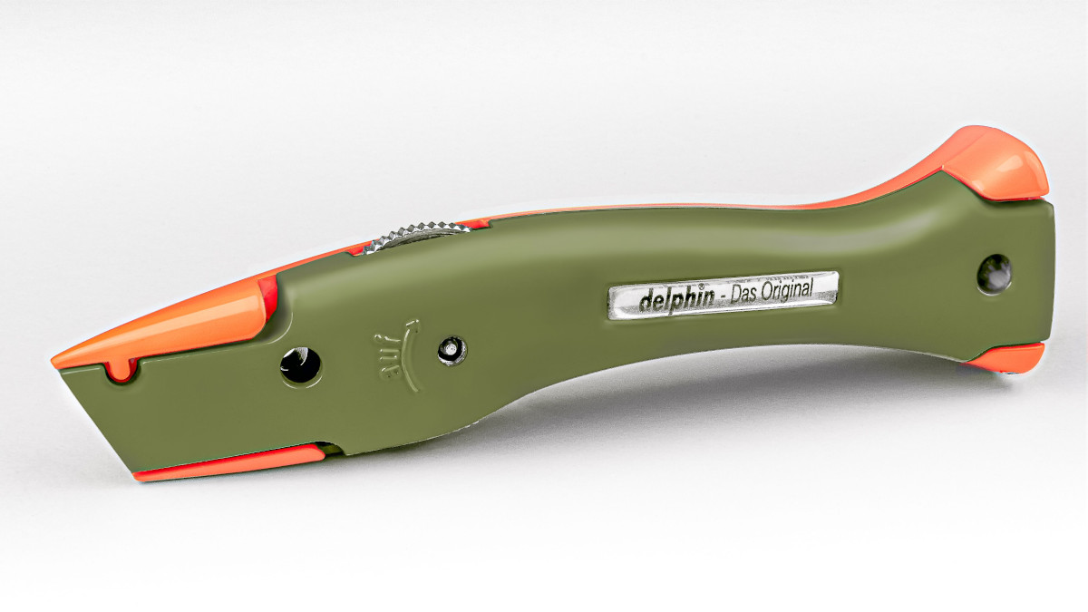 Delphin® 03 - Universalmesser Das Original, Club-Edition 2-farbig, olivgrün-orange Delphin® 03 - Universalmesser Das Original, Club-Edition 2-farbig, olivgrün-orange