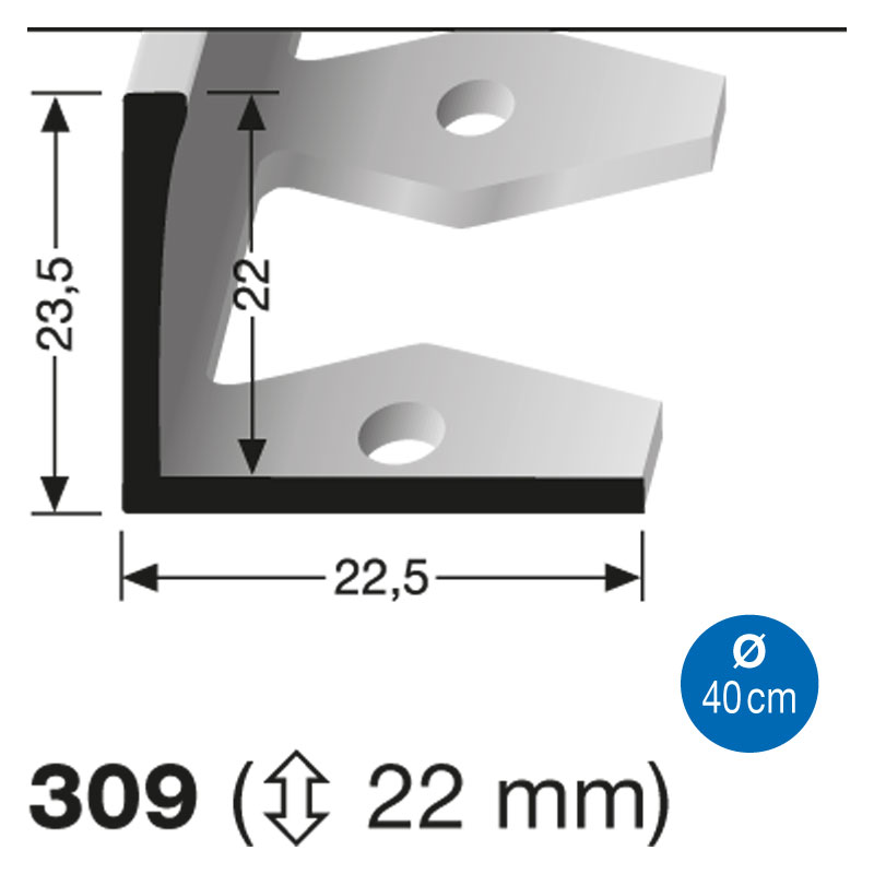 Küberit Fliesenabschluß 22 mm, Typ 309 250cm, bronze (F6) Küberit Fliesenabschluß 22 mm, Typ 309 250cm, bronze (F6)