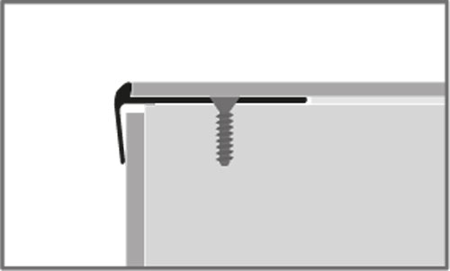 Küberit Alu Treppenkantenprofil Typ 859, 250 cm, silber (F4)