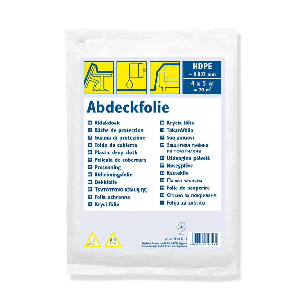 Abdeckplane HDPE ca. 7 my, 4 x 5 m, transparent Abdeckplane HDPE ca. 7 my, 4 x 5 m, transparent