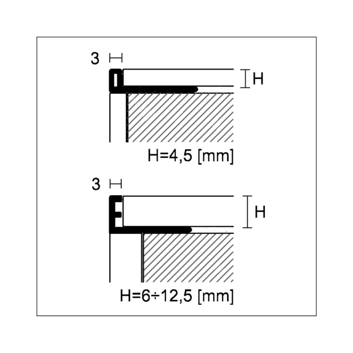 Profilpas Fliesenabschlußprofil (Trennschiene) PVC 10 mm, 270 cm, manhattan grau