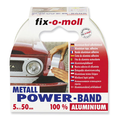 fix-o-moll Aluminiumband 80 µm, 5 m x 50 mm, zum Reparieren und Abdichten fix-o-moll Aluminiumband 80 µm, 5 m x 50 mm, zum Reparieren und Abdichten