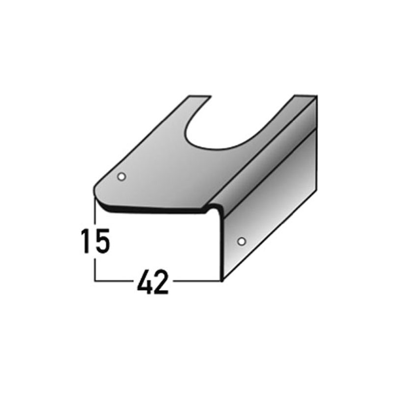 Auer Reparaturwinkel B15 für Betontreppen, 15 mm Nase, 200 cm, verzinkt Auer Reparaturwinkel B15 für Betontreppen, 15 mm Nase, 200 cm, verzinkt