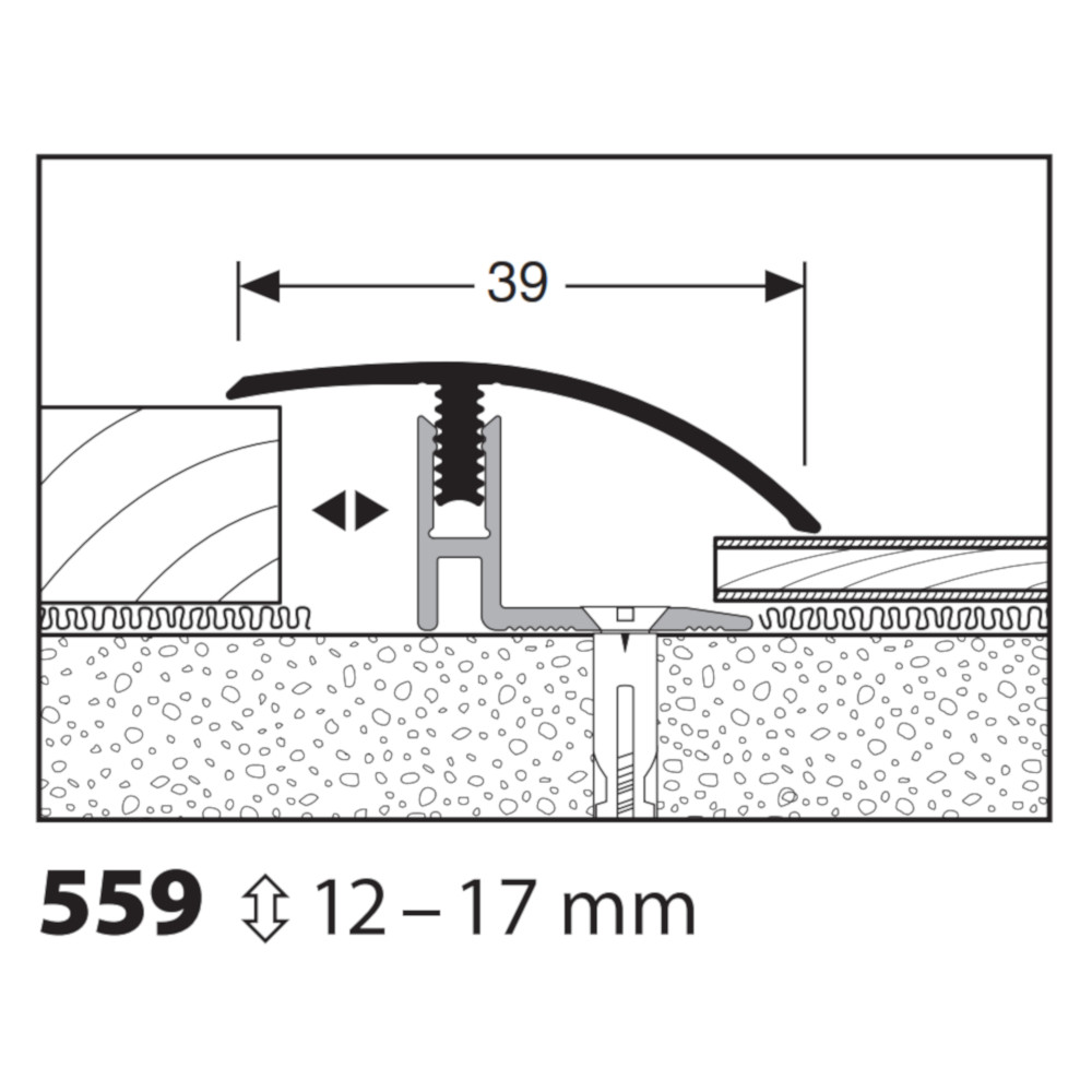 Küberit Anpassungsprofil Mono-Clip Typ 559 Küberit Anpassungsprofil Mono-Clip Typ 559