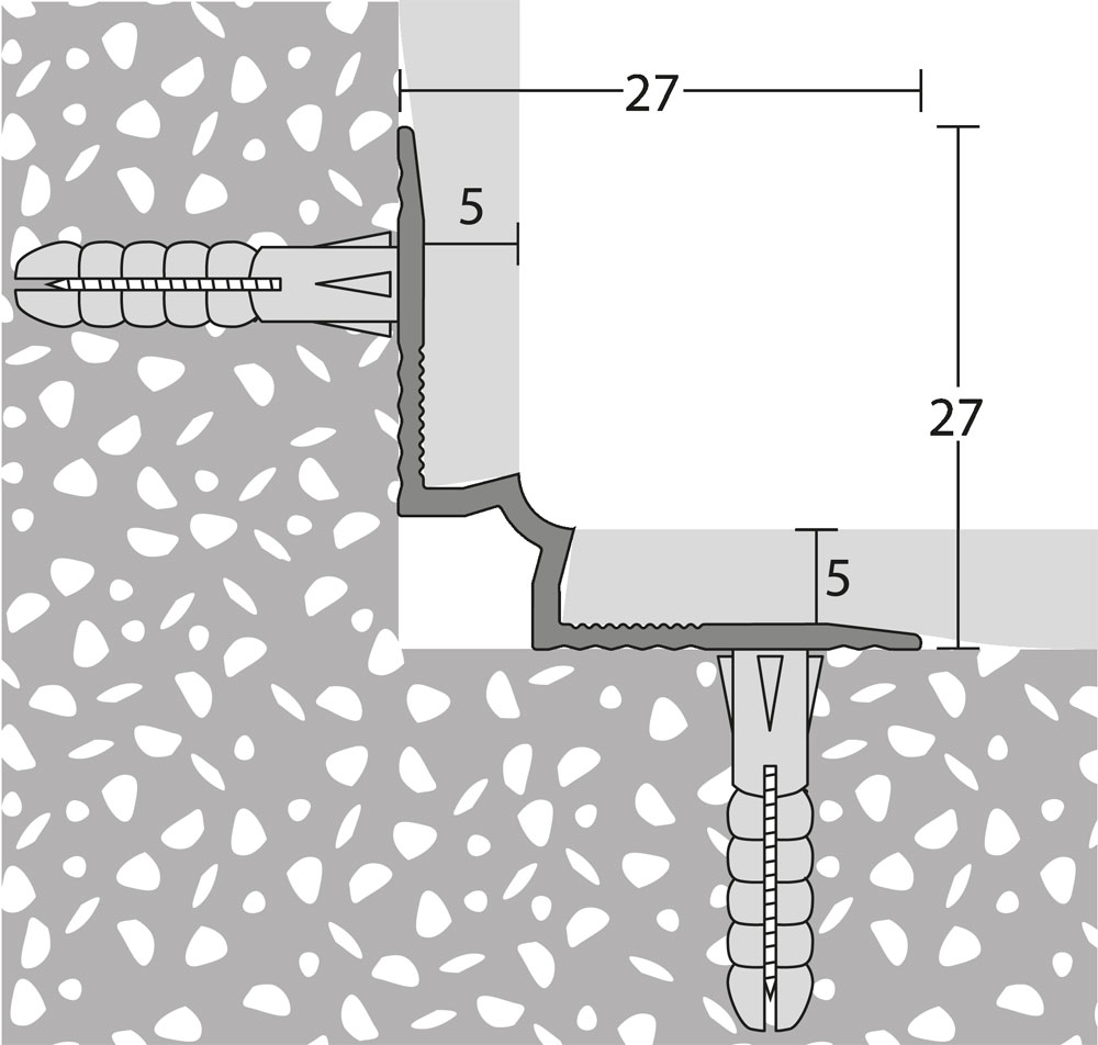 PRINZ Treppenkanteninnenwinkel 25 x 25 mm PRINZ Treppenkanteninnenwinkel 25 x 25 mm