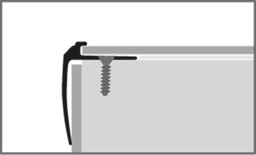 Küberit Treppenkantenprofil Typ 852, 250 cm, edelstahloptik (F2)