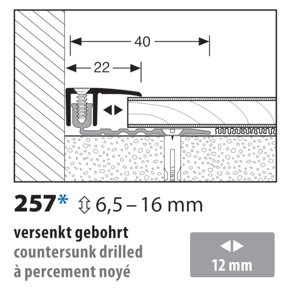 Küberit Abschlussprofil PPS®-Champion smart 4.0 Typ 257, 100 cm, edelstahloptik (F2G) Küberit Abschlussprofil PPS®-Champion smart 4.0 Typ 257, 100 cm, edelstahloptik (F2G)