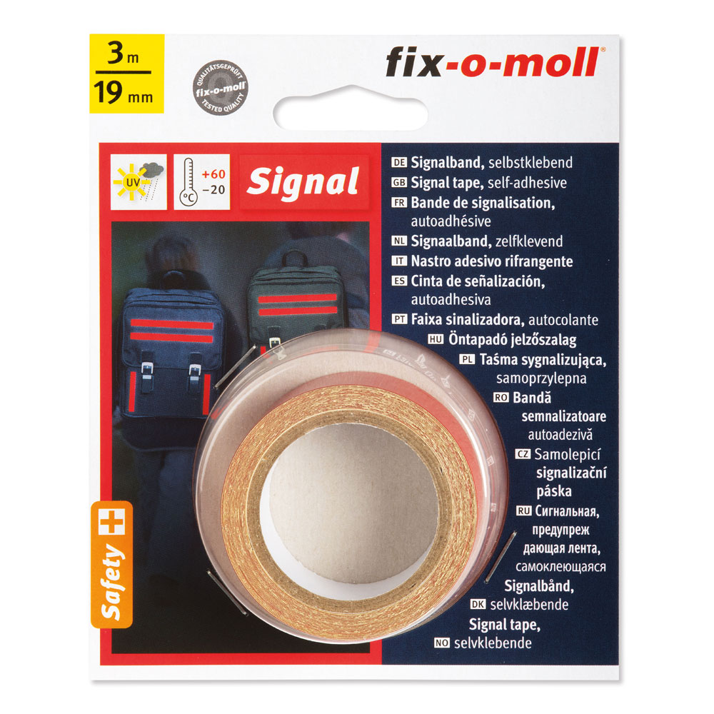 fix-o-moll Signalband 3 m x 19 mm, SK, rot fix-o-moll Signalband 3 m x 19 mm, SK, rot
