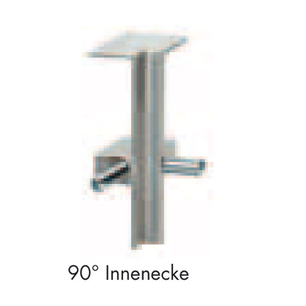 Küberit Alu Innenecke 90° für Sockelleiste Typ 935, edelstahloptik f.g. (F2G)