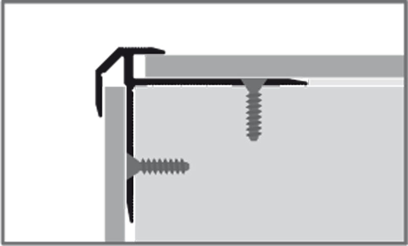 Küberit Alu Treppenkantenprofil Typ 835, 500 cm, silber (F4)